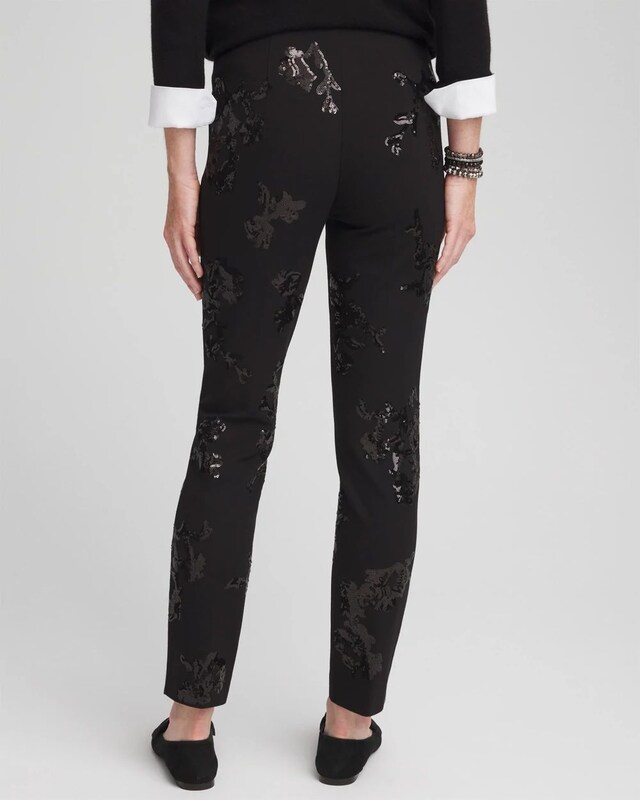 Juliet Floral Sequin Ankle Pants - image 3